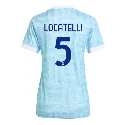 Ženski Nogometni dresi Juventus Manuel Locatelli #5 Gostujoči 2025-26 Kratek Rokav Ženski Nogometni dresi Juventus Manuel Locatelli #5 Gostujoči 2025-26 Kratek Rokav